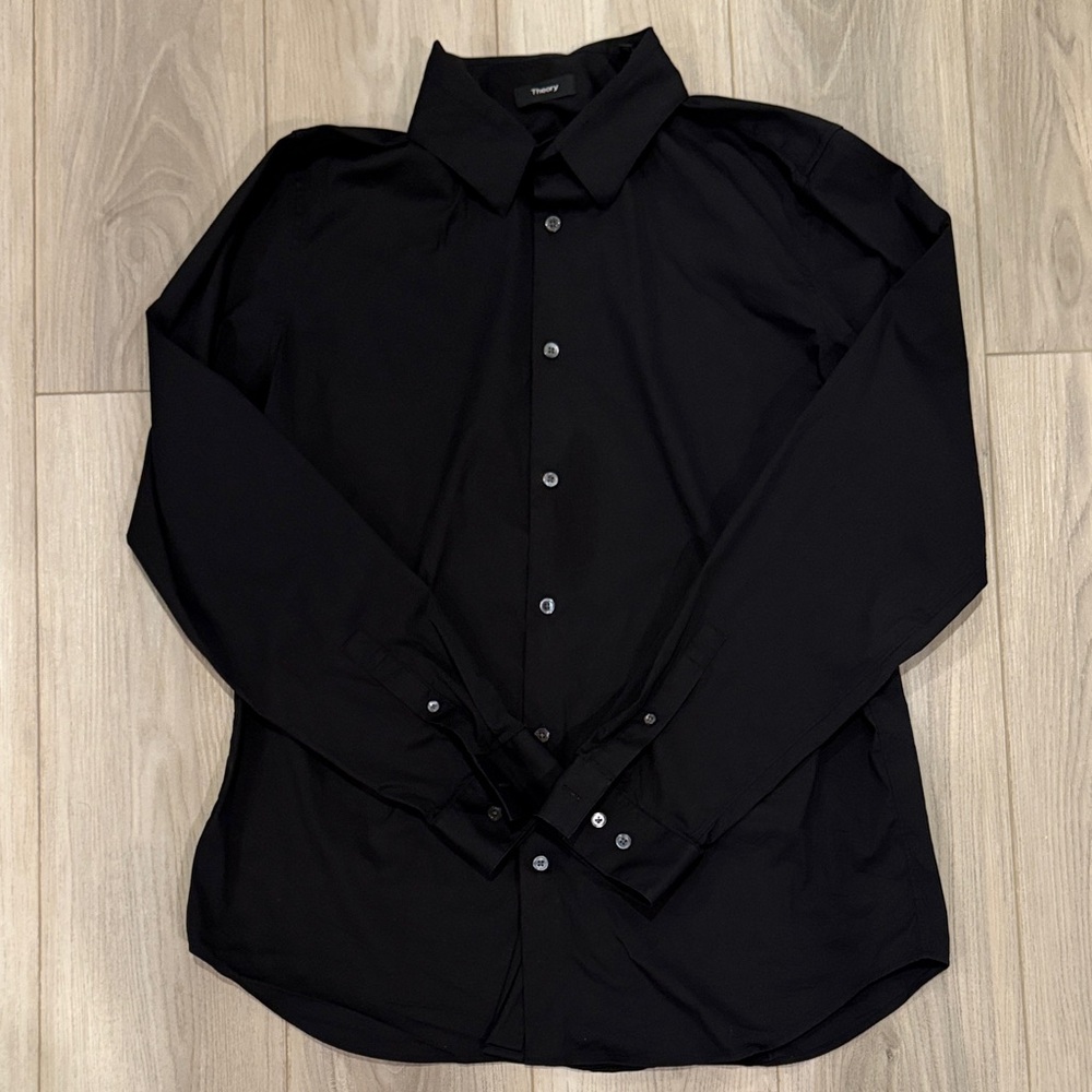 Theory Sylvain Wealth Poplin Long-Sleeve Shirt - Picture 6 of 7